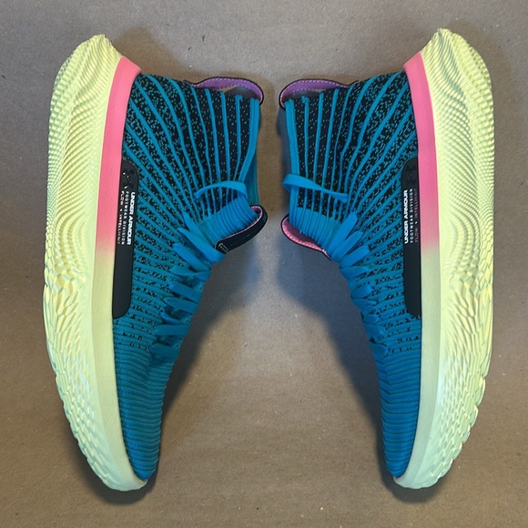 Under Armour Mens FUTR X ELITE Basketball Shoes Green Blue Pink Size 12.5 - Picture 4 of 8